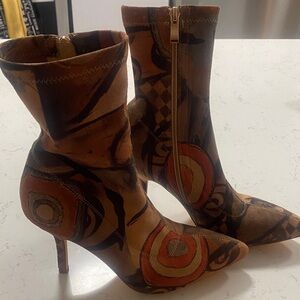Artistic Brown Ankle Boots